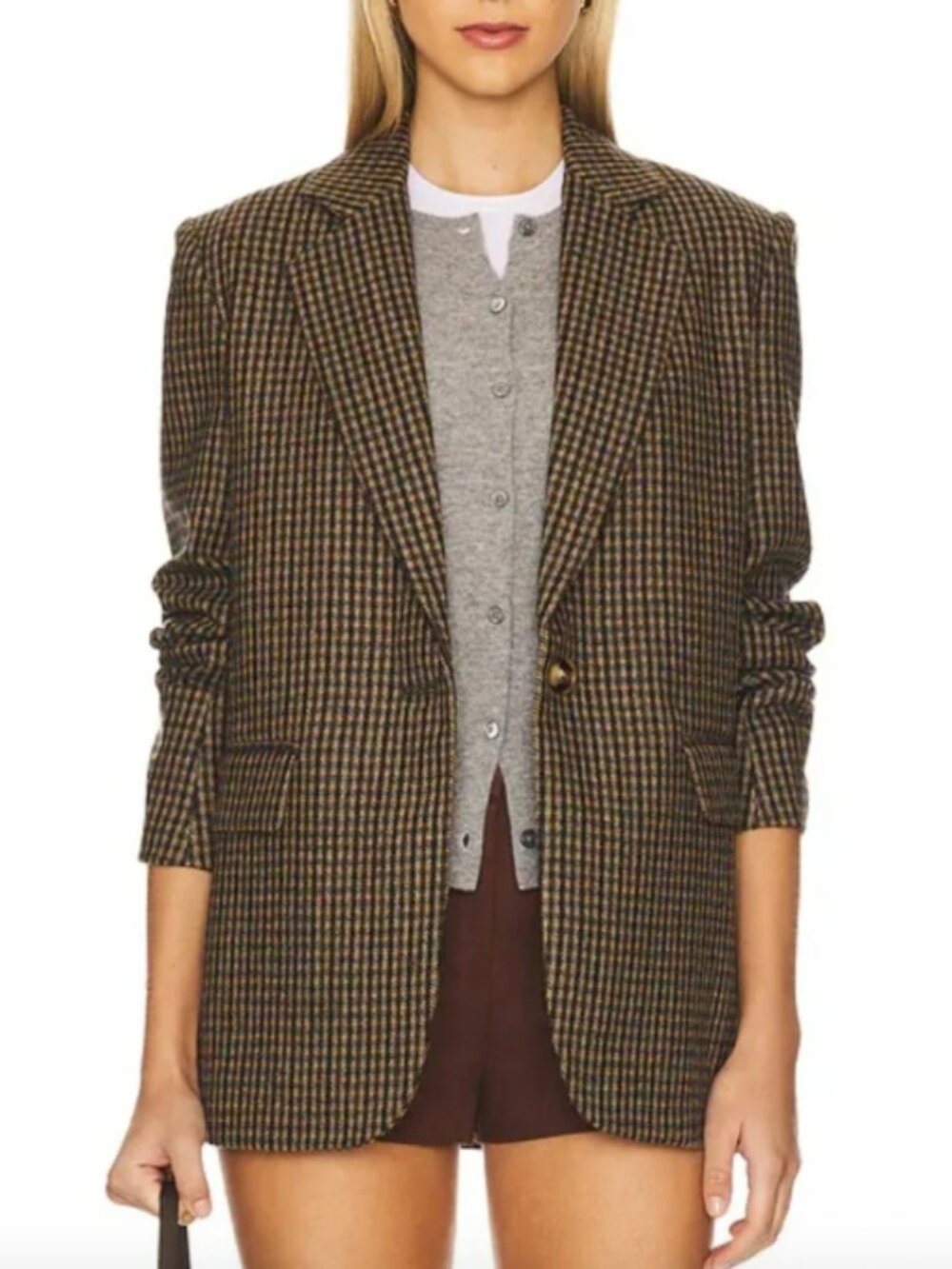 Elodie The Label Alex Wool Blazer Brown XS